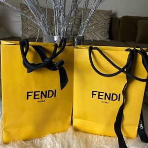 FENDI shopping bags set of 2 with ribbon